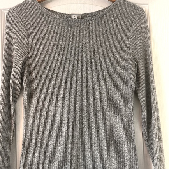 A New Day Gray Long Sleeve Waffle Knit Cozy Soft Thick Sweater Dress S - Picture 10 of 11